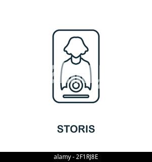 Storis-Symbol. Einfaches Element aus der Sammlung sozialer Medien. Creative Storis Symbol für Web-Design, Vorlagen, Infografiken und vieles mehr Stock Vektor