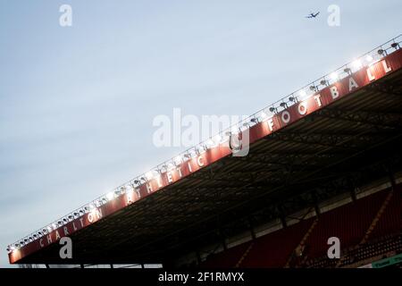 LONDON. VEREINIGTES KÖNIGREICH. MÄRZ 9th: Ein allgemeiner Blick in das Stadion ist vor dem Sky Bet League 1 Spiel zwischen Charlton Athletic und Northampton Town im The Valley, London am Dienstag, 9th. März 2021 zu sehen. (Kredit: Juan Gasparini - MI News) Kredit: MI Nachrichten & Sport /Alamy Live Nachrichten Stockfoto