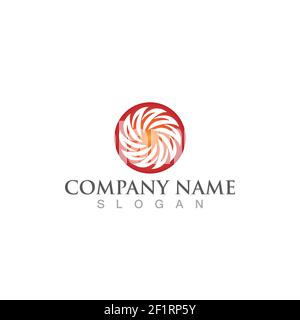 Vortex vector illustration symbol Logo Template Design Stock Vektor