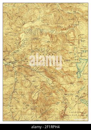 Waldo Lake, Oregon, Karte 1925, 1:125000, Vereinigte Staaten von Amerika von Timeless Maps, Daten U.S. Geological Survey Stockfoto