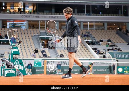 Dominic THIEM (AUT) während des Roland Garros 2020, Grand Slam Tennisturniers, am 6. Oktober 2020 im Roland Garros Stadion in Paris, Frankreich - Foto Stephane Allaman / DPPI Stockfoto