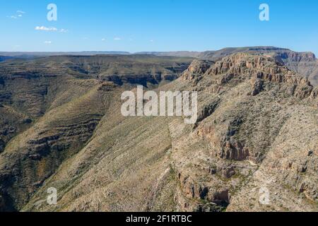 Luftaufnahme der Wüste neben dem Lake Mead in Mohave County, Arizona Stockfoto