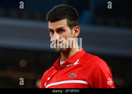 NovakDJOKOVIC (SRB) während des Roland Garros 2020, Grand Slam Tennisturniers, am 9. Oktober 2020 im Roland Garros Stadion in Paris, Frankreich - Foto Stephane Allaman / DPPI Stockfoto