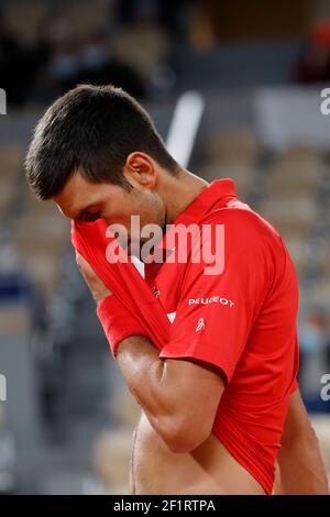 NOVAKDJOKOVIC (SRB) während des Roland Garros 2020, Grand Slam Tennisturniers, am 9. Oktober 2020 im Roland Garros Stadion in Paris, Frankreich - Foto Stephane Allaman / DPPI Stockfoto