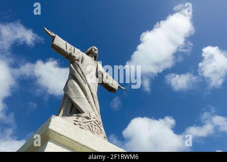 Cristo Rei Jesus Christus Skulptur in CaniÃ§o, Madeira Stockfoto