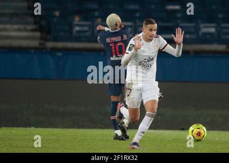 Mehdi ZERKANE (Girondins de Bordeaux), Neymar da Silva Santos Junior - Neymar Jr (PSG) reagierte während der französischen Meisterschaft Ligue 1 Fußballspiel zwischen Paris Saint-Germain und Girondins de Bordeaux am 28. November 2020 im Parc des Princes Stadion in Paris, Frankreich - Foto Stephane Allaman / DPPI Stockfoto