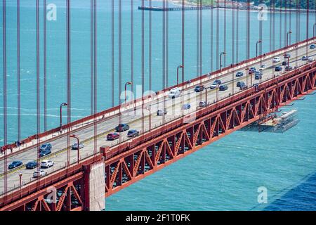 Golden Gate Bridge, Hängebrücke. San Francisco Stockfoto