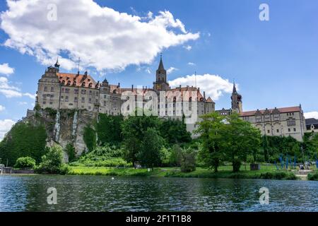 Panoramablick auf die Hohenzollernburg Sigmaringen Stockfoto