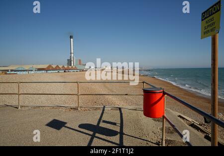 Shoreham Gas-Kraftwerk in Southwick, Portslade dockt in der Nähe von Brighton. Stromerzeugung. Stockfoto