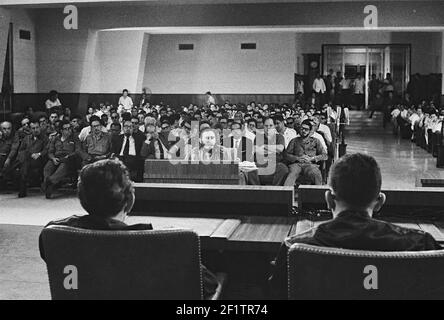 Verratsprozess gegen Marcos Rodriguez, Kuba, 1963. Aus der Sammlung Deena Stryker Photographs. () Stockfoto