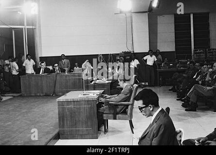 Verratsprozess gegen Marcos Rodriguez, Kuba, 1963. Aus der Sammlung Deena Stryker Photographs. () Stockfoto