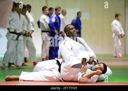 JUDO - TEDDY RINER PRAXIS - INSEP - 19/04/2012 - FOTO : PHILIPPE MILLEREAU / KMSP / DPPI Stockfoto