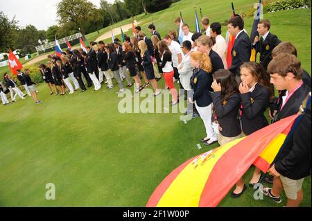 GOLF - EVIAN MASTERS JUNIORS CUP 2012 - EVIAN MASTERS GOLF CLUB (FRA) - 20/07/2012 - FOTO OLIVIER GAUTHIER / KMSP / DPPI - ERÖFFNUNGSFEIER Stockfoto