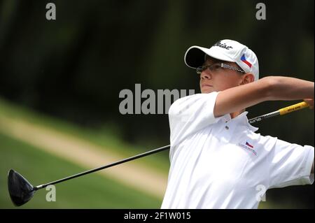 GOLF - EVIAN MASTERS JUNIORS CUP 2012 - EVIAN MASTERS GOLF CLUB (FRA) - 21-22/07/2012 - FOTO OLIVIER GAUTHIER / KMSP/DPPI – ADAM CAPEK Stockfoto