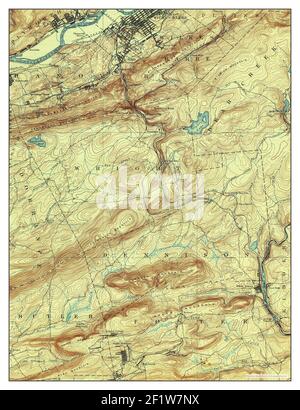 Wilkes Barre, Pennsylvania, Karte 1894, 1:62500, Vereinigte Staaten von Amerika von Timeless Maps, Daten U.S. Geological Survey Stockfoto