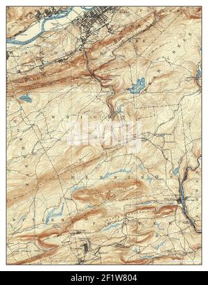 Wilkes-Barre, Pennsylvania, Karte 1894, 1:62500, Vereinigte Staaten von Amerika von Timeless Maps, Daten U.S. Geological Survey Stockfoto