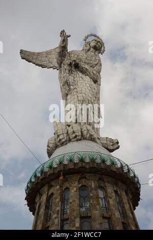 Statue der Virgen del Panecillo, Quito, Ecuador Stockfoto