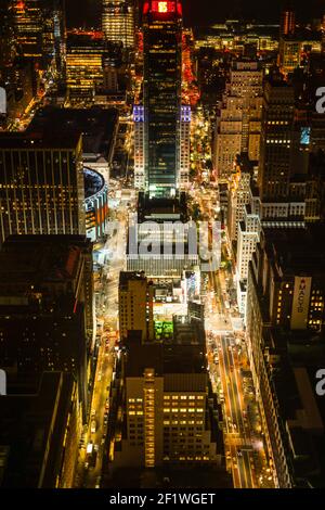 Nachtansicht vom Empire State Building Stockfoto
