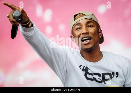 Lovebox Festival Gunnersbury Park, London, Großbritannien. 14th. Juni 2018. Pharrell Williams von N.E.R.D tritt am zweiten Tag des LoveBox Festivals auf. Quelle: Scott Garfitt/Alamy Live News Stockfoto