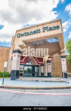 Gwinnett County, GA / USA - 05 25 20: Eingang zum Gwinnett Place Einkaufszentrum in der Nähe Stockfoto