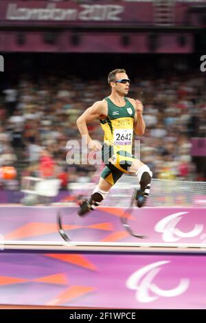 LONDON 2012 - PARALYMPICS - TAG 9 - 07/09/2012 - FOTO EDDY LEMAISTRE / KMSP / DPPI - OLYMPIASTADION - LEICHTATHLETIK - OSCAR PISTORIUS (RSA) Stockfoto