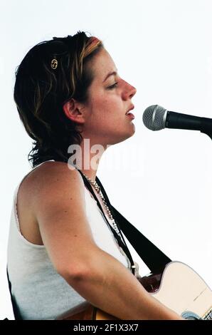 Sarah McLachlan, Sängerin, Songwriterin und Produzentin des ersten Lilith Festivals, das 1997 stattfand, wird aufgeführt. Stockfoto