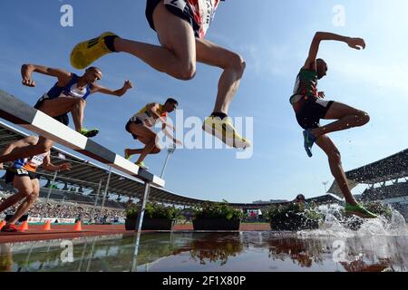 Leichtathletik - Französische Meisterschaften Elite 2013 - Stade Charlety / Paris (FRA) - Tag 3 - 14/07/2013 - Foto Philippe Millereau / KMSP / DPPI - Männer - 3000 m. Kirchturm Stockfoto