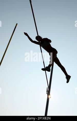 Leichtathletik - Französische Meisterschaften Elite 2013 - Stade Charlety / Paris (FRA) - Tag 2 - 13/07/2013 - Foto Philippe Millereau / KMSP / DPPI - Frauen - Stabhochsprung - Illustration Stockfoto