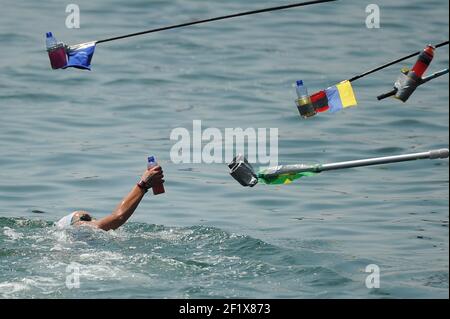 Schwimmen - Fina Weltmeisterschaft 2013 - Barcelona , SPANIEN - Tag 4 - 23/07/2013 - Foto STEPHANE KEMPINAIRE / KMSP / DPPI - Freiwasser - 10 km Frauen - Gesamtansicht - Illustration Stockfoto