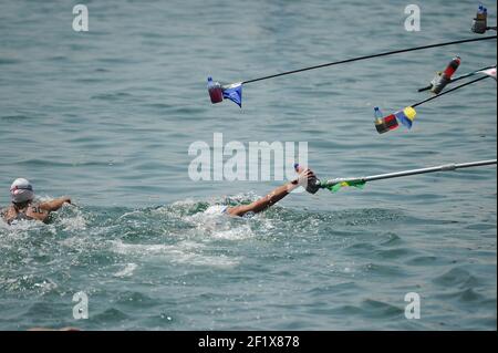 Schwimmen - Fina Weltmeisterschaft 2013 - Barcelona , SPANIEN - Tag 4 - 23/07/2013 - Foto STEPHANE KEMPINAIRE / KMSP / DPPI - Freiwasser - 10 km Frauen - Gesamtansicht - Illustration Stockfoto