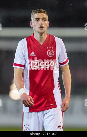 AMSTERDAM, NIEDERLANDE - MÄRZ 8: Kenneth Taylor von Jong Ajax während des niederländischen Keukenkampioendivisie-Spiels zwischen Ajax U23 und FC Den Bosch in De Toe Stockfoto