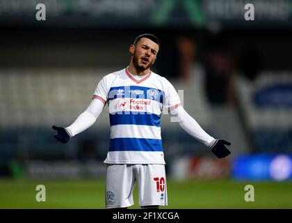 London, Großbritannien. 9th März 2021; The Kiyan Prince Foundation Stadium, London, England; Englisch Football League Championship Football, Queen Park Rangers gegen Wycombe Wanderers; Ilias Chair of Queens Park Rangers Credit: Action Plus Sports Images/Alamy Live News Stockfoto