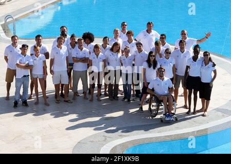 Olympische Spiele - Vorolympische Woche 2013 - Antalya - Türkei - 4. Bis 8. November 2013 - Foto Eddy Lemaistre / KMSP / DPPI - die französischen Olympiateilnehmer, Christophe Legout, Samir Ait Said, Audrey Labeau, Christophe Guenot, Romain Girouille, Enzo Lefort, Christian Cevaer (französisch Pro Golfer), Ysaora Thibus, Manon Valentino, Ddider Courreges, Caroline Loir, Yi Fang Xian, Alicia Mandin, Julien Mertine, Maxime Beaumont, Pierre lecoq, Manon Lorentz, Thomas Bouhail, Philippe Colin, Brice Leverdez, Nouria Newman, Cyrielle Cotry, David Smetanine, Eric Flageul, Mathieu Goubel, Emilie Gomis und Isabelle Seve Stockfoto