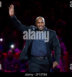 Teddy Riner (FRA) während der Paris Turnier Judo, Grand Slam, im Palais Omnisports de Bercy, Paris in Frankreich, Tag 2, am 9. Februar 2014 . Foto Julien Crosnier / KMSP / DPPI Stockfoto