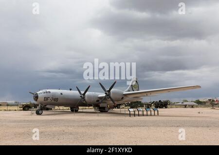 Eine Boeing B-29 Superfortress im National Museum of Nuclear Science & History Heritage Park in Albuquerque, New Mexico. Der schwere Bombe Stockfoto