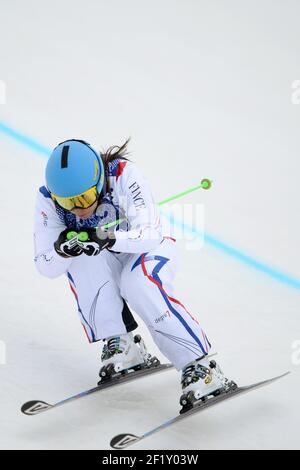 Marielle Berger-Sabbatel aus Frankreich tritt am 21. Februar 2014 beim Freestyle Women Ski Cross der XXII. Olympischen Winterspiele Sotchi 2014 im Rosa Khutor Extreme Park in Sotschi, Russland, an. Fotopool KMSP / DPPI Stockfoto