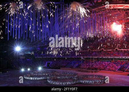 Abschlussfeier der XXII. Olympischen Winterspiele Sotchi 2014, im Fisht Olympic Stadium, 23. Februar 2014 in Sotschi, Russland. Fotopool KMSP / DPPI Stockfoto