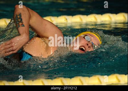 Sarah Sjoestroem (SWE) tritt am 16. März 2014 in Amiens, Frankreich, auf 400 m Women Freestyle beim Swimming International Meeting 2014 an. Foto Stephane Kempinaire / KMSP / DPPI Stockfoto