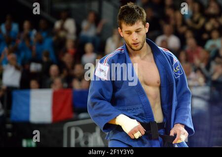 Alexandre Iddir (-90kg) aus Frankreich tritt am 26. April 2014 in der Park&Suites Arena in Montpellier, Frankreich, gegen Walter Facente aus Italien an. Foto Philippe Millereau / KMSP / DPPI Stockfoto