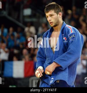 Alexandre Iddir (-90kg) aus Frankreich tritt am 26. April 2014 in der Park&Suites Arena in Montpellier, Frankreich, gegen Walter Facente aus Italien an. Foto Philippe Millereau / KMSP / DPPI Stockfoto