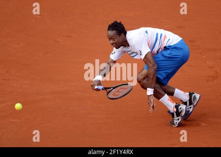 Gael Monfils aus Frankreich tritt bei den French Tennis Open im Roland Garros Stadion in Paris, Frankreich, am 2. Juni 2014 an - Foto Philippe Millereau / KMSP / DPPI Stockfoto
