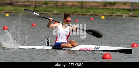 Sarah GUYOT (FRA) K1 W500 während der Sprint-Weltmeisterschaft 2014 in Moskau, Russland, am 6. Bis 10. August 2014. Foto Eddy Lemaistre / KMSP / DPPI Stockfoto