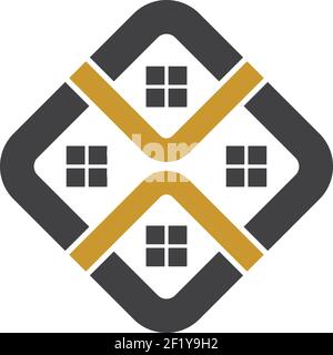 Eigenschaft logo Vorlage Vektor icon Abbildung design Stock Vektor