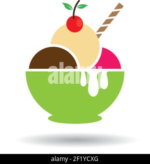 Eiscreme Vektor Symbol Illustration Design Stock Vektor