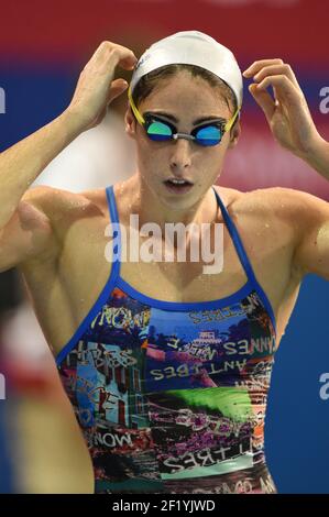 Anna Santamans (FRA) über die Trainingseinheit während des WM-Kurzkurses 2014, in Doha in Katar, Tag 2, 4. Dezember 2014. Foto Stephane Kempinaire / KMSP / DPPI Stockfoto