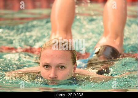 Sarah Sjoestroem (SWE) tritt auf 100 m Freistil während des Meetings Marseille 2015, FFN Golden Tour, in Frankreich, am 13. Bis 15. März 2015. Foto Stephane Kempinaire / KMSP / DPPI Stockfoto