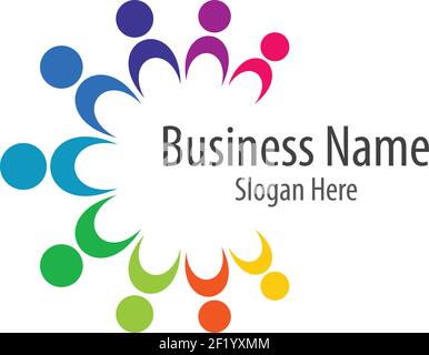 Annahme und Community Care Logo Vorlage Vektor Symbol Illustration Design Stock Vektor