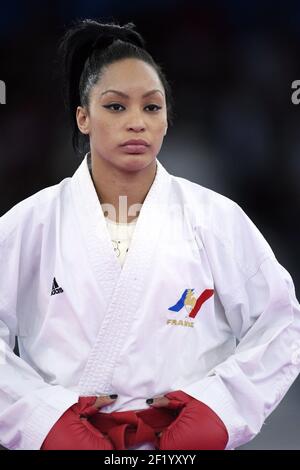 Lucie Ignace von Frankreich tritt in Karate, Frauen Kumite -61kg während der Europäischen Olympischen Spiele 1st 2015 in Baku, Aserbaidschan, Tag 1, am 13. Juni 2015 - Foto Philippe Millereau / KMSP / DPPI Stockfoto