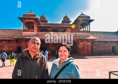 Architektur, Design & Landschaft von verschiedenen Forts in Rajasthan, Indien. Stockfoto