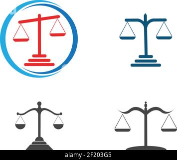 Justiz Gesetz Logo Template vector illsutration Design Stock Vektor